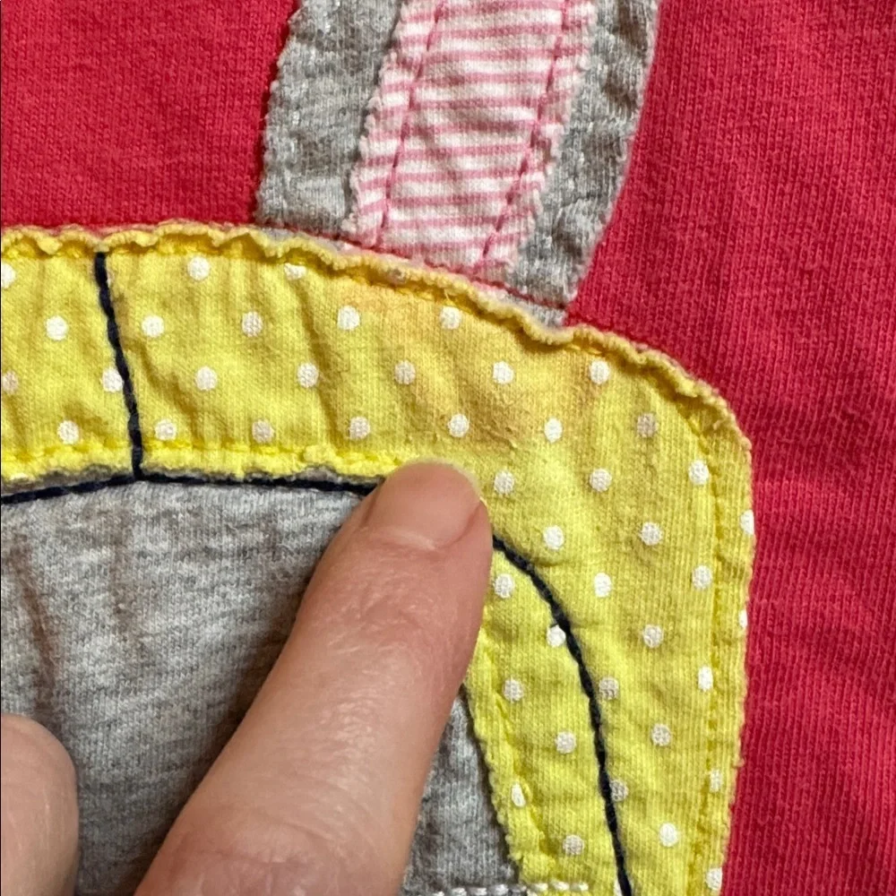 Carters Long Sleeve Bunny Tee size 4T pink coral cotton Easter spring